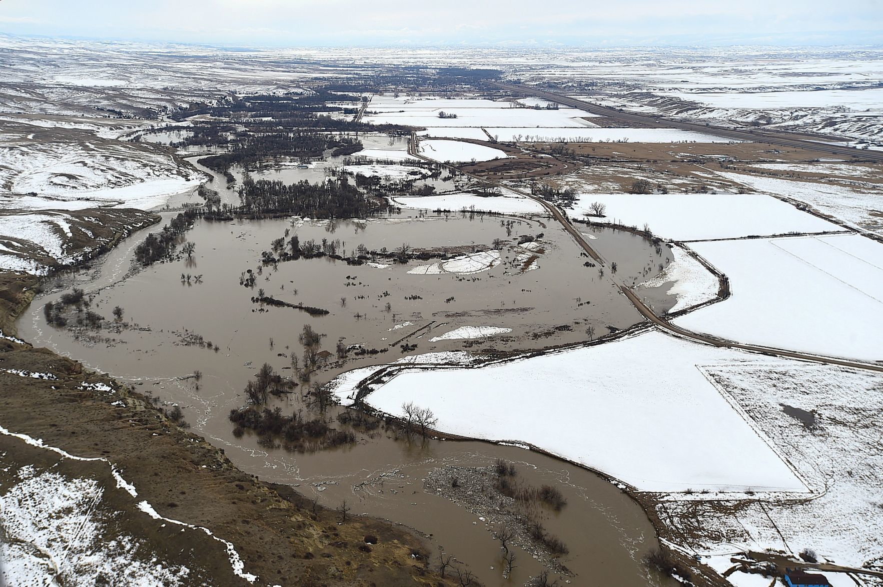 7. I-90 closed from Hardin to Wyoming border due to flooding